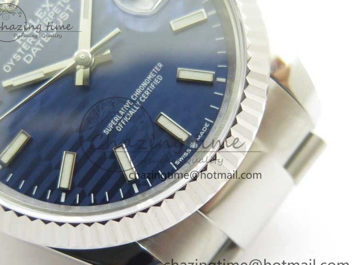 0125 Stylish DateJust 36 SS 126200 BP Maker 1:1 Best Edition Fluted Bezel Blue Dial on Oyster Bracelet 2538